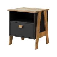 Тумба «Скандинавия» КМК 0905.9, Графит/Дуб Наварра