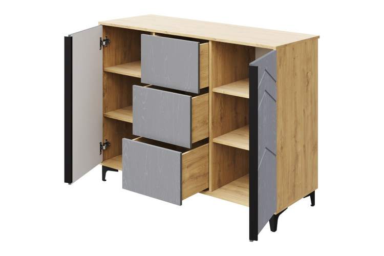 Комод «Тиана» КМК 0967.16, дуб наварра/графит-3