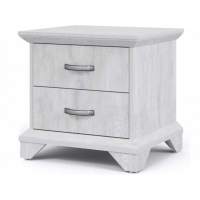 Тумба «Лорена» 2ящ, Бетон Паин белый