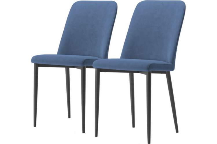 Комплект стульев «Софт» 2шт, бренди 08, кант черный, каркас черный