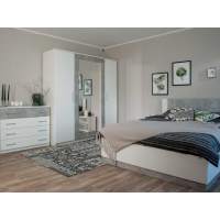 Спальня «Аврора» 4дв шк, Белый/Ателье светлый