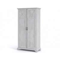 Шкаф «Лорена» 2-х дверный, Бетон Паин белый в гостиную