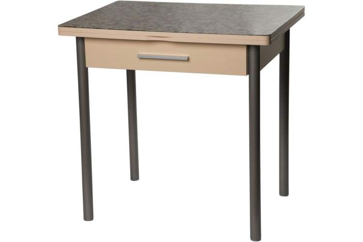 Обеденная группа (Стол Милагро и 2 стула Кемпер), белый мрамор-4