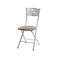 Стул складной Стефани ДП2-04, кожзам Линкольн беж, каркас белый матовый Стул складной Стефани ДП2-04, кожзам Линкольн беж, каркас белый матовый