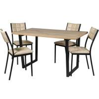 Обеденная группа (Стол Патика и 4 стула Дункан), кожзам Линкольн беж