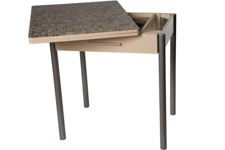 Обеденная группа (Стол Милагро и 2 стула Кемпер), белый мрамор-5