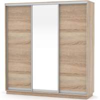 Шкаф-купе «Тетрис» 210/220 ДЗД с зеркалом, Дуб сонома