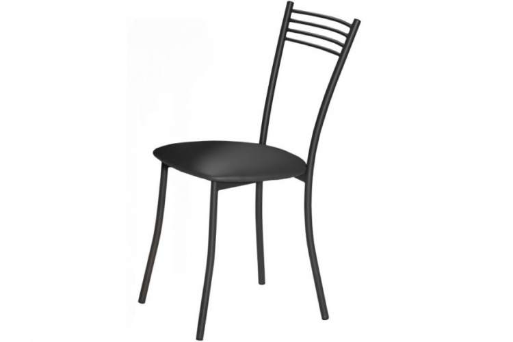 Стул «Хлоя» ДП2-28 кожзам. Темно-серый, каркас Графит