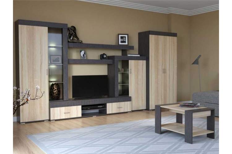 Стенка «Марк», Тик/дуб сонома-6