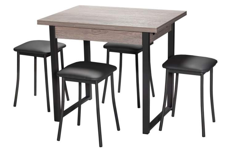 Стол М102 «Алан» ДП1-01-11 900(1200)(1500)*670, ЛДСП:Навара, Н/стола (Графит)-3