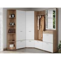 Прихожая «Виола» угловая, Дуб сонома/белый