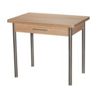 Стол М20 ДП1-02-05 900(1200)*600, ЛДСП:Дуб Сонома, Н/стола (Металлик)