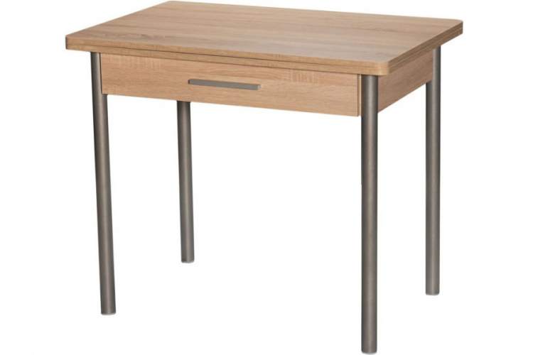 Стол М20 ДП1-02-05 900(1200)*600, ЛДСП:Дуб Сонома, Н/стола (Металлик)