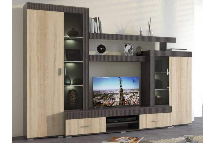 Стенка «Марк», Тик/дуб сонома-1