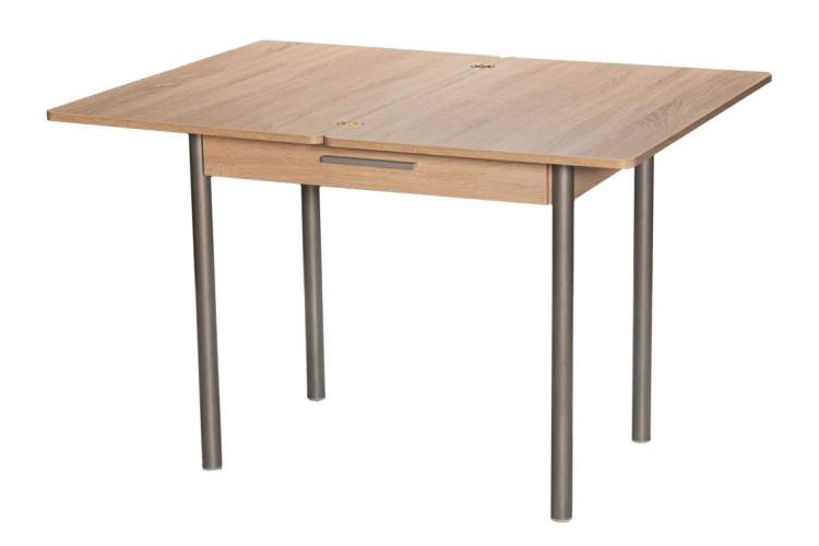 Стол М20 ДП1-02-05 900(1200)*600, ЛДСП:Дуб Сонома, Н/стола (Металлик)-3