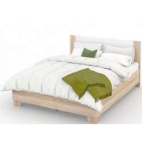 Кровать «Аврора» 140*200 (основание ЛДСП), Дуб сонома/Белый Кровать «Аврора» 140*200 (основание ЛДСП), Дуб сонома/Белый