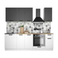 Кухня «Ника» Нео 2,4м, Антрацит/Белый