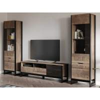 Гостиная «Стокгольм», Дуб гранж песочный/железный камень в гостиную