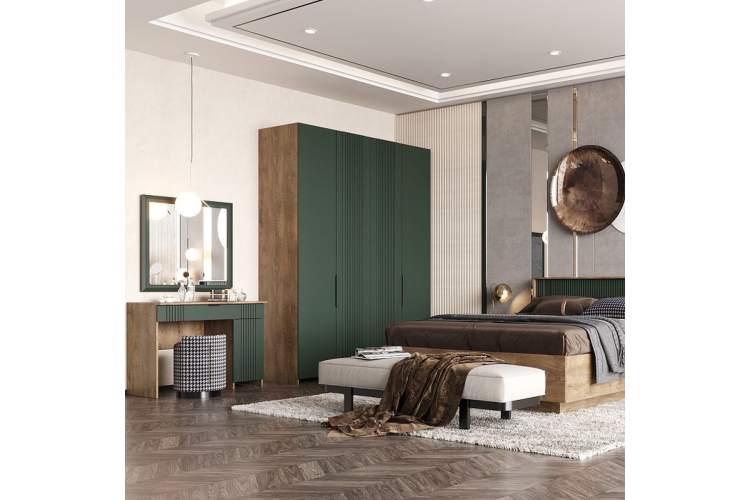 Зеркало навесное «Герта» КМК 0979.15, зеленый матовый-3