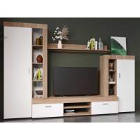 Стенка «Орфей», Дуб сонома/белый