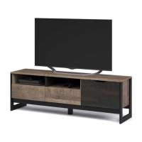 Тумба под ТВ «Стокгольм», Дуб гранж песочный/Железный камень