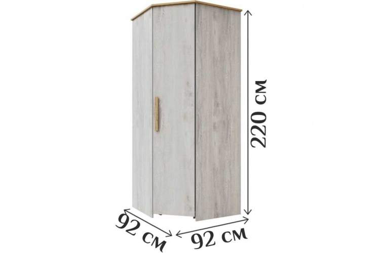 Шкаф «Скандинавия» КМК 0905.12, бетон пайн светлый/ дуб наварра-2