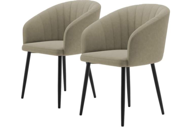 Комплект стульев «Верона» 2шт, Бренди 28, каркас черный