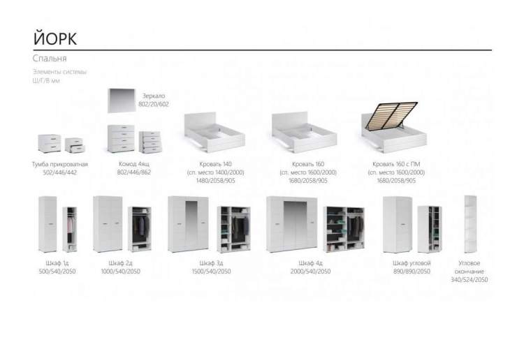 Тумба «Йорк», Белый/белый глянец-5
