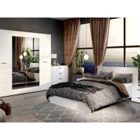 Спальня «Йорк-2», Белый/белый глянец