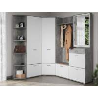 Прихожая «Виола» угловая, Ателье светлый/белый