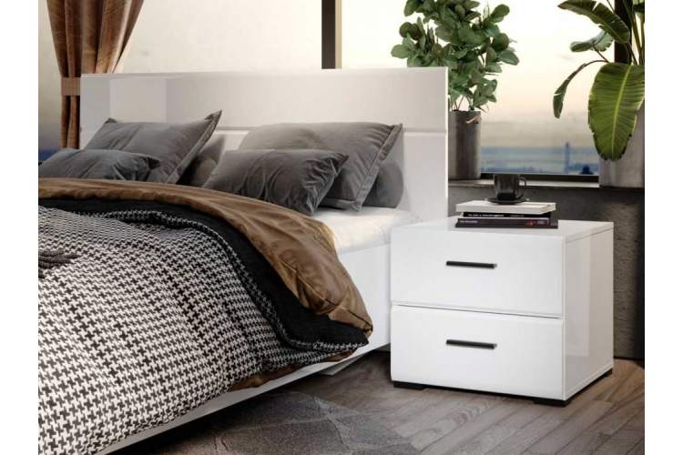 Тумба «Йорк», Белый/белый глянец-3