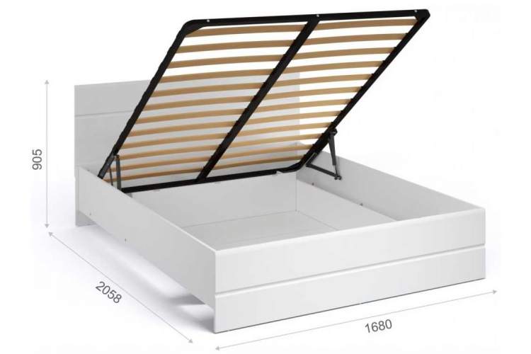 Спальня «Йорк-2», Белый/белый глянец-7