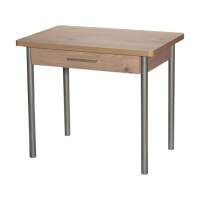Стол М20 ДП1-02-05 900(1200)*600, ЛДСП:Дуб Эврика, Н/стола (Металлик)