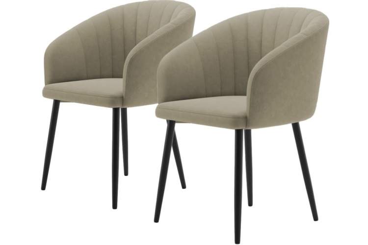 Комплект стульев «Верона» 2шт, Бренди 28, каркас черный-1