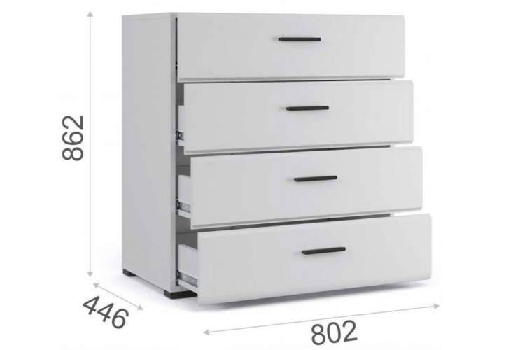 Спальня «Йорк-2», Белый/белый глянец-6