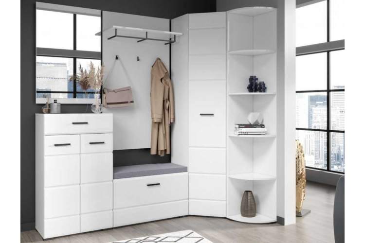 Тумба «Йорк» 1д, Белый/белый глянец-4