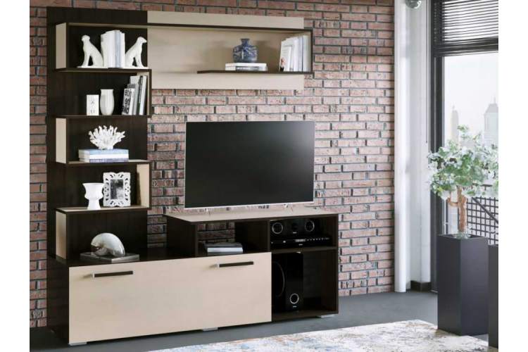 Стенка «Римини», Венге/дуб молочный-1