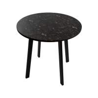 Стол М99 «Филд» ДП1-01-08 D800 со стеклом «Кофе хаус»/«Черный», черный матовый