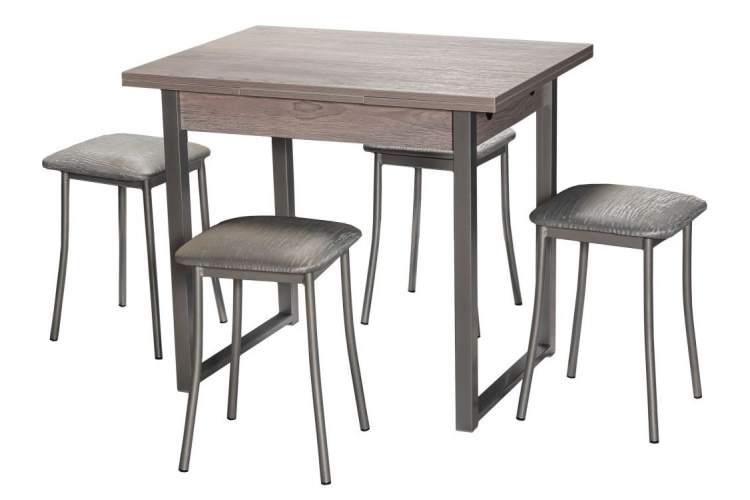 Стол М102 «Алан» ДП1-01-11 900(1200)(1500)*670, ЛДСП:Навара, Н/стола (Металлик)-3