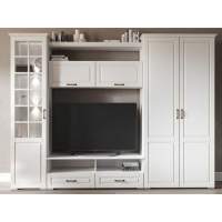 Гостиная «Лацио» со шкафом, Белый/Белое дерево