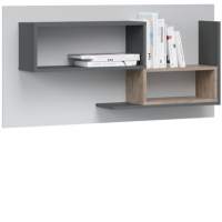 Полка «Квадро» 120, Антрацит/Дуб эндгрейн/Шиншилла