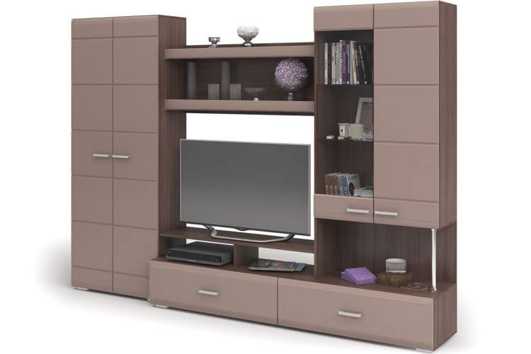 Стенка «Вегас», Кофе с молоком/шимо темный-2