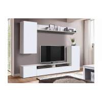 Стенка Прага-2 белый/белый глянец