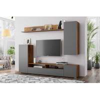 Стенка Прага-2 таксония/диамант серый