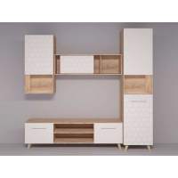 Гостиная ВОЙТЕК 3 дуб Баррик/белый