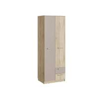 Шкаф для одежды НМ 014.07 с ящиками Акварель Дуб/ Капучино