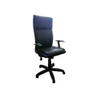 Кресло Соло 1П черный/к/з синий