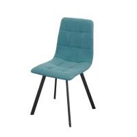 Стул Т / черный /велюр бирюза Стул Т / черный /велюр бирюза