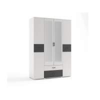 Сити 4 шкаф Белая Аляска / Черный