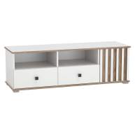 Тумба под ТВ 51.06 Либерти опора h=20мм Белый / Дуб Каньон